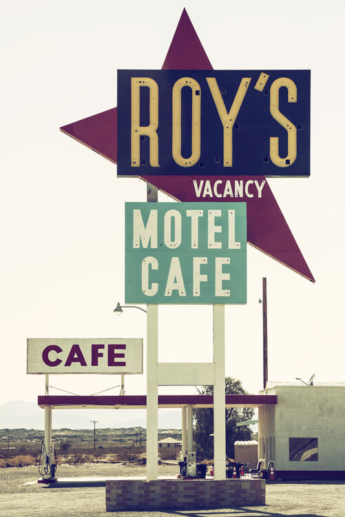 Canvas Print American West - Roy's Motel Cafe