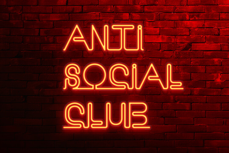 Taide valokuvaus Anti social club