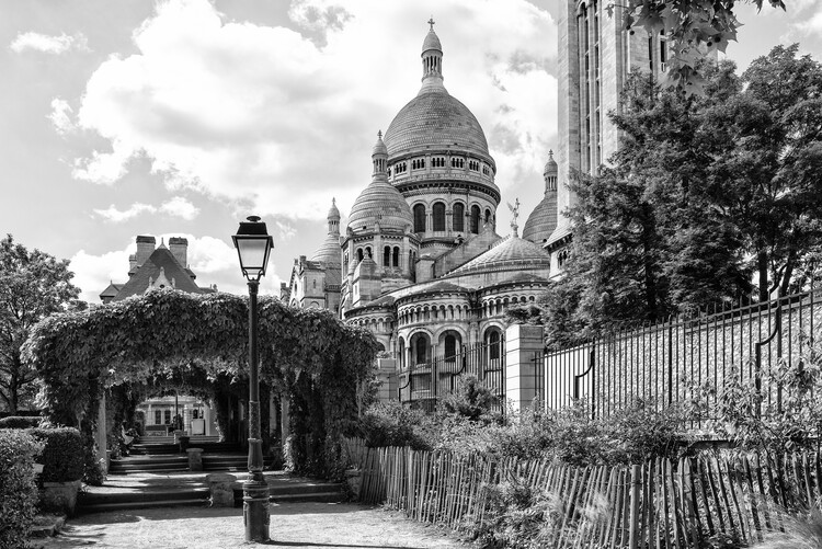 Taide valokuvaus Black Montmartre - Behind Sacre-Coeur Basilica