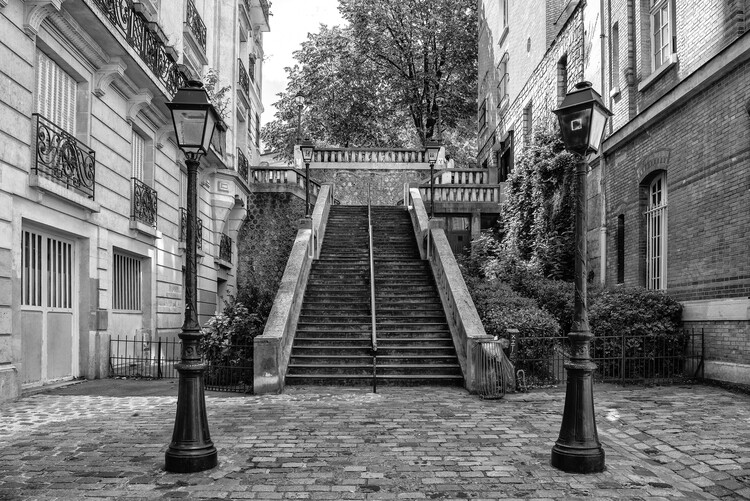 Arte Fotográfica Black Montmartre - Between two Lamps