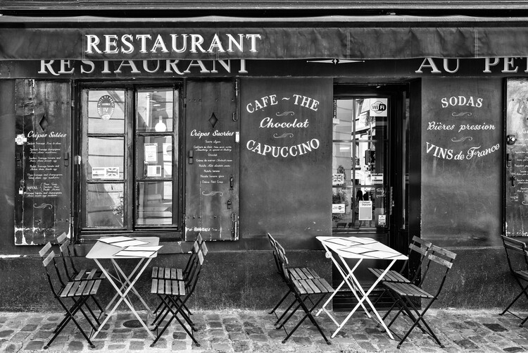 Taide valokuvaus Black Montmartre - Café Restaurant