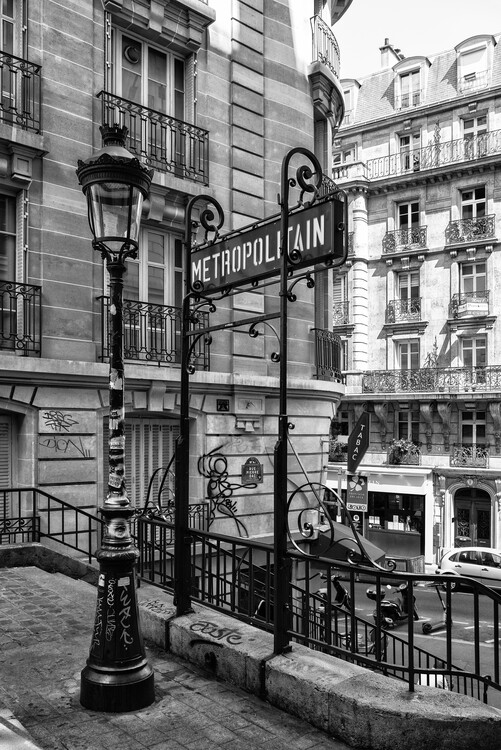 Canvas-taulu Black Montmartre - Metropolitain