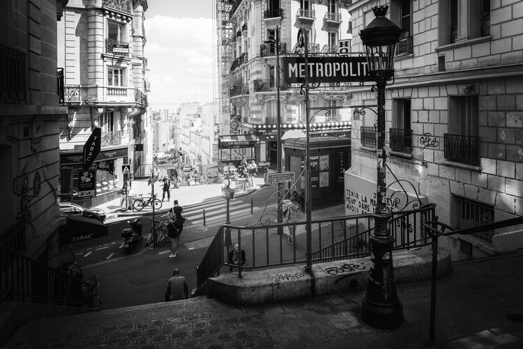 Art Photography Black Montmartre - Paris Metropolitain