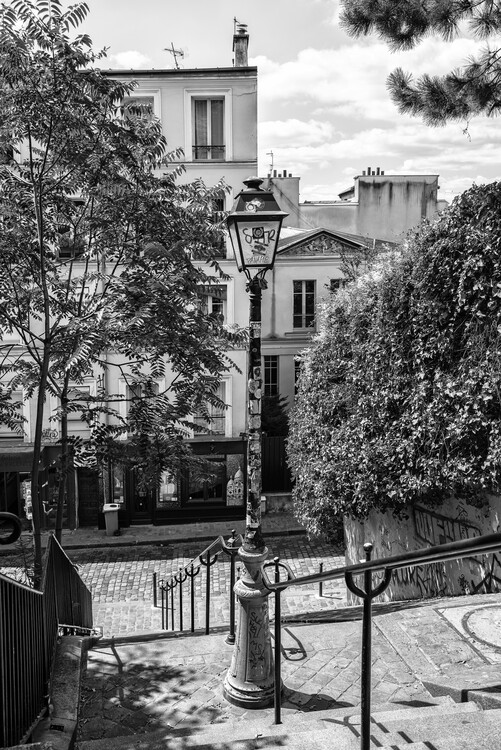 Art Photography Black Montmartre - Street of Paris