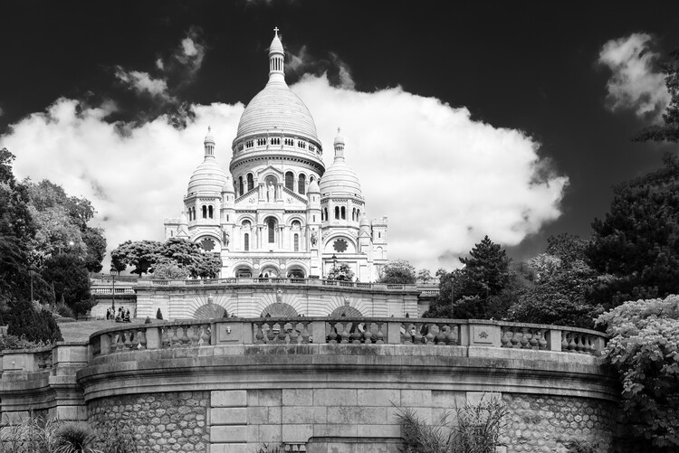 Arte Fotográfica Black Montmartre - The Sacre-Coeur Basilica