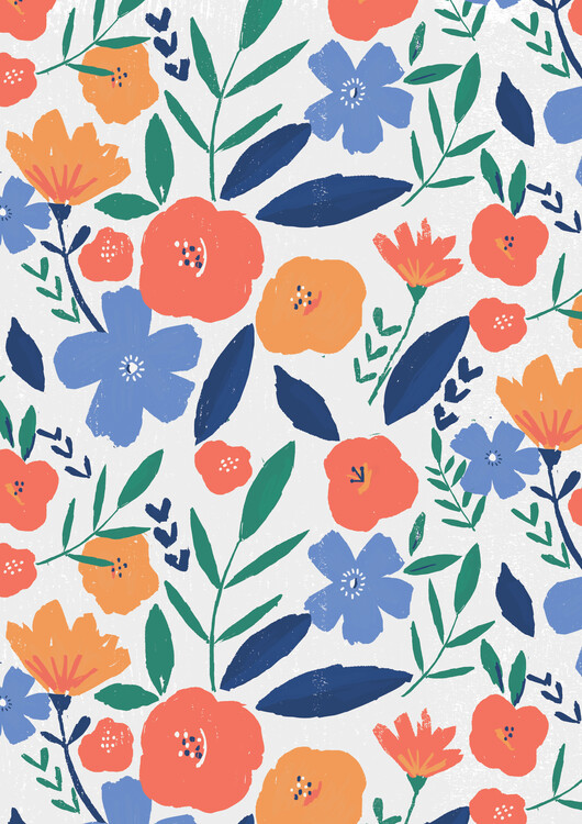 Wallpaper Mural Bold floral repeat