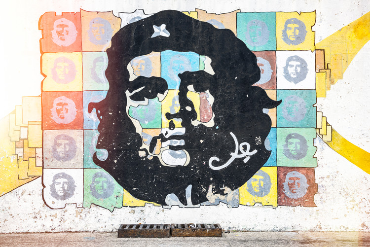 Taide valokuvaus Che Guevara mural in Havana