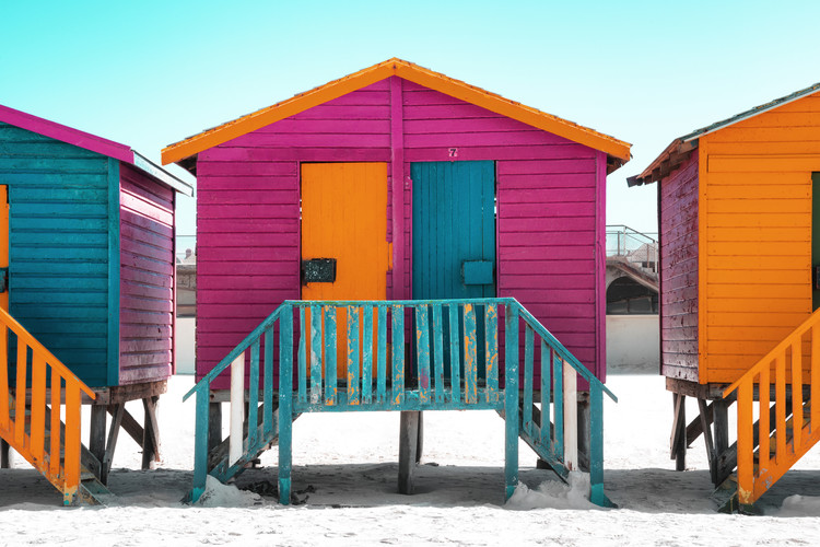 Arte Fotográfica Colorful Houses Seven Rasberry