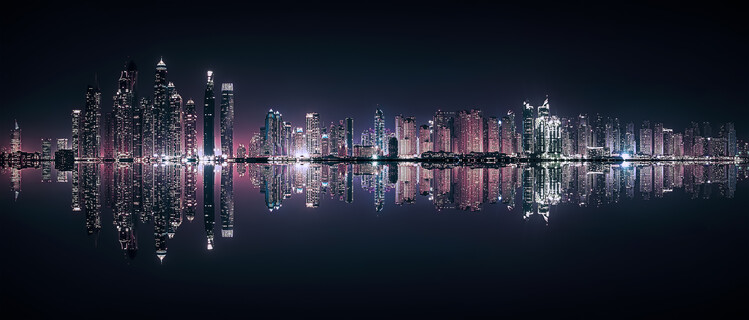 Canvas Print Dubai reflection