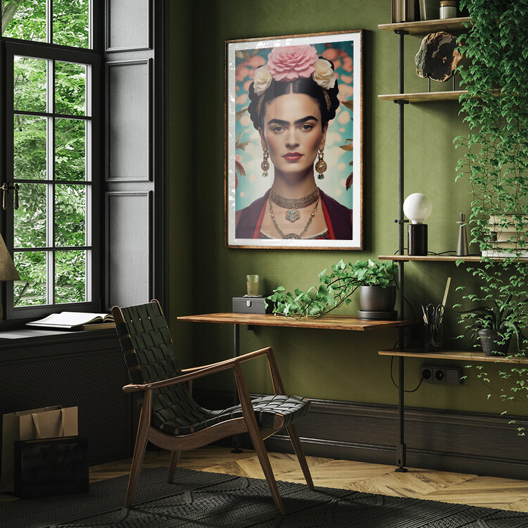 Art Print Frida Kahlo - Floral Beauty