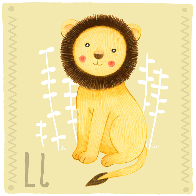 Wall Art Print Judith Loske Alphabet Lion Europosters