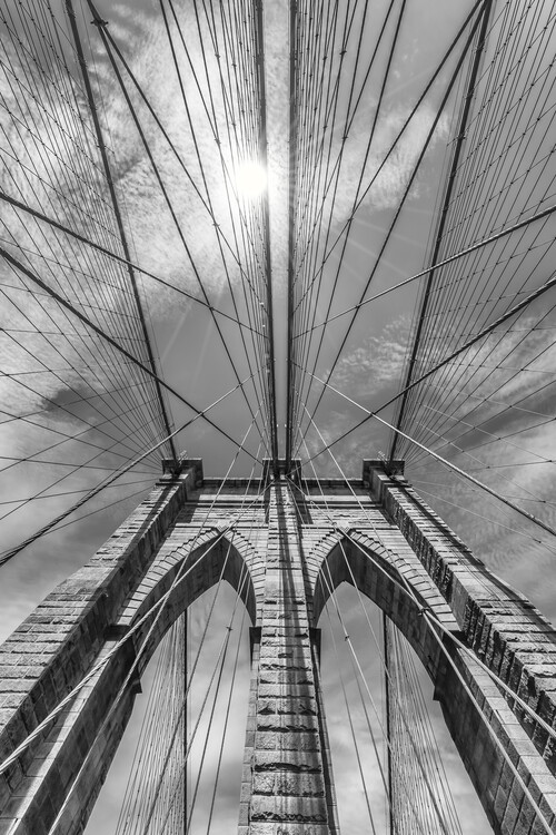 Tela NEW YORK CITY Brooklyn Bridge in Detail