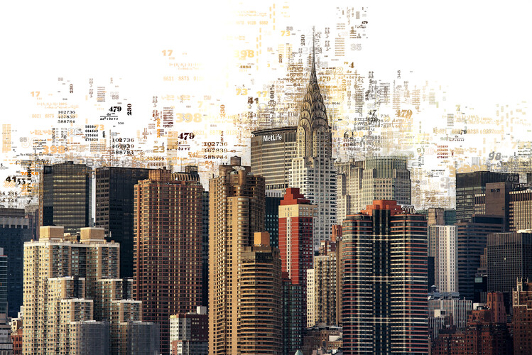 Valokuvatapetti Numbers Collection - Manhattan Skyscrapers