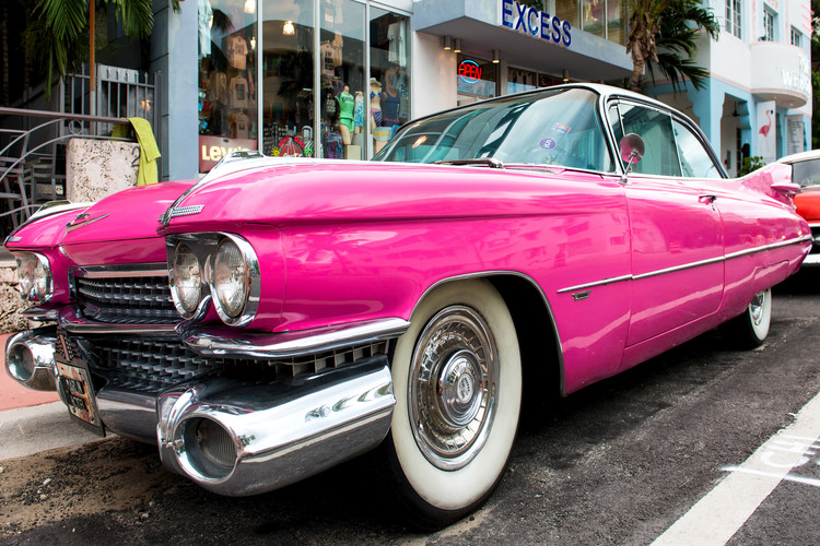 Valokuvatapetti Pink Classic Car