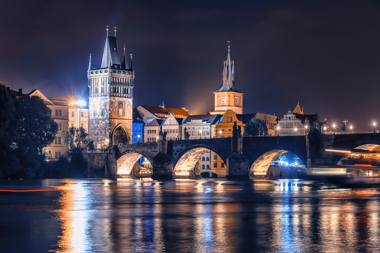 Canvas Print Prague By Night