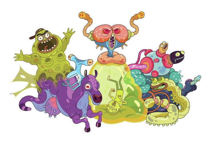 Wallpaper Mural Rick & Morty - Monsters