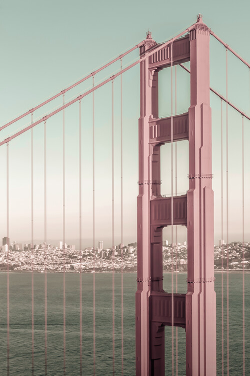 Canvas Print SAN FRANCISCO Golden Gate Bridge | urban vintage style