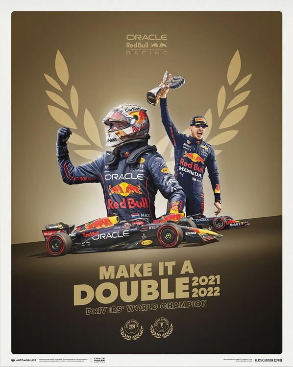 Art Print Max Verstappen - Make It A Double - 2022 F1® World Drivers' Champion