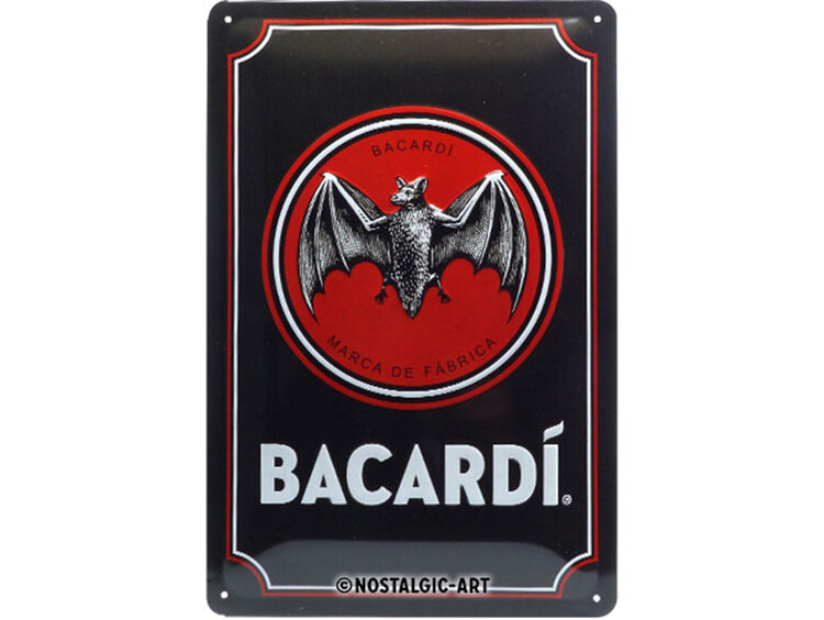 Metal sign Bacardi - Black Logo