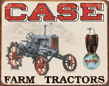 Metal sign CASE TRACTOR - cc high