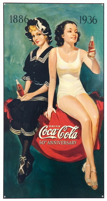 COKE BATHING BEAUTIES | Collectible retro metal signs for your wall