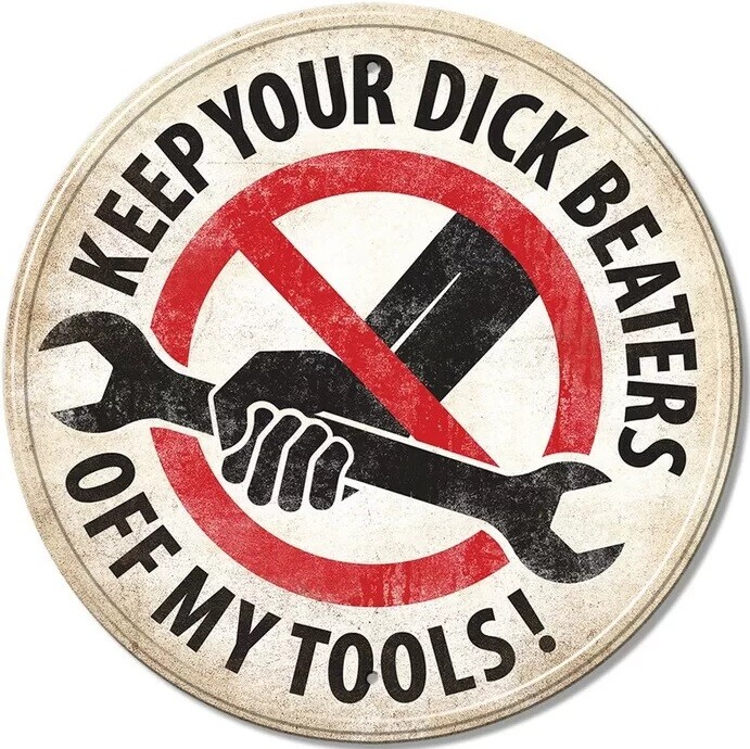 Metal sign Dick Beaters - Round