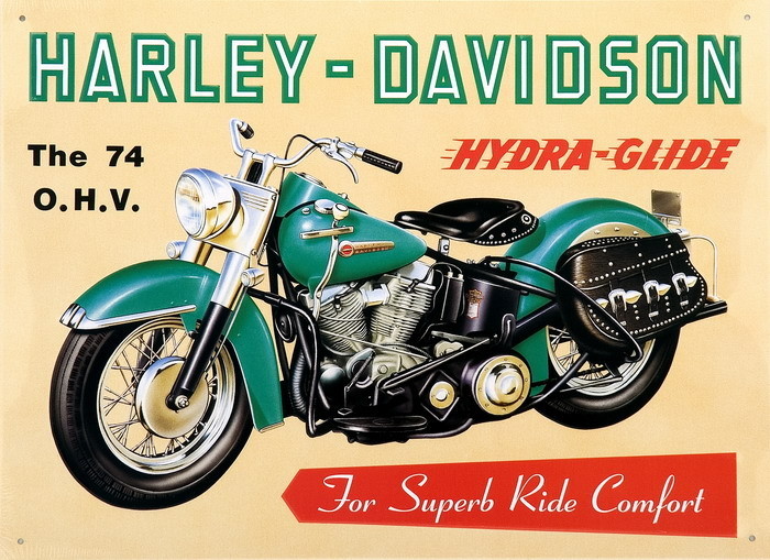 Wall Thermometer, Harley Davidson Motor Cycles Garage - Then Retro