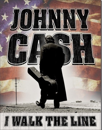 Metal sign Johnny Cash - Walk the Line