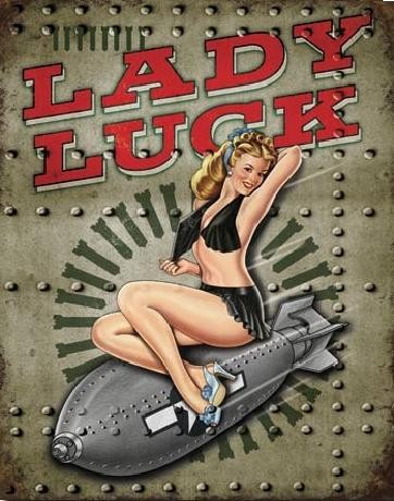 Metal sign LEGENDS - lady luck