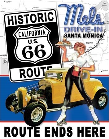 The Diner Route 66 Retro Custom aged metal Sign-2 sizes* 
