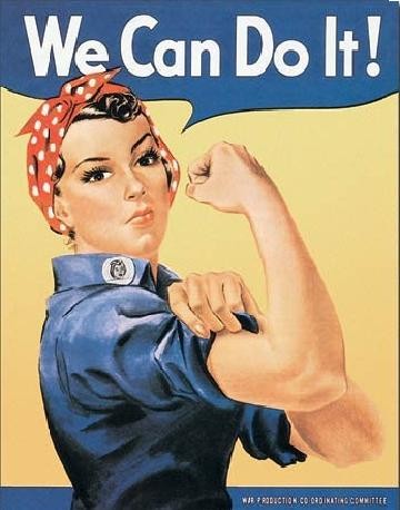 Metal sign ROSIE THE RIVETOR - we can do it