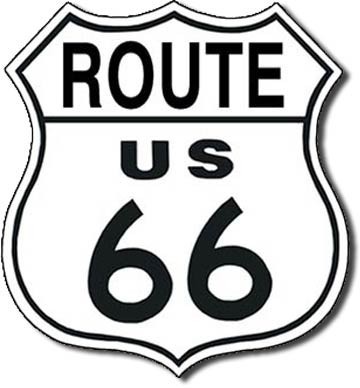 Metal sign ROUTE 66 - shield