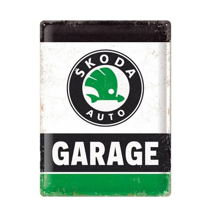 Metal sign Škoda - Garage