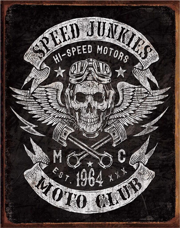 Metal sign Speed Junkies