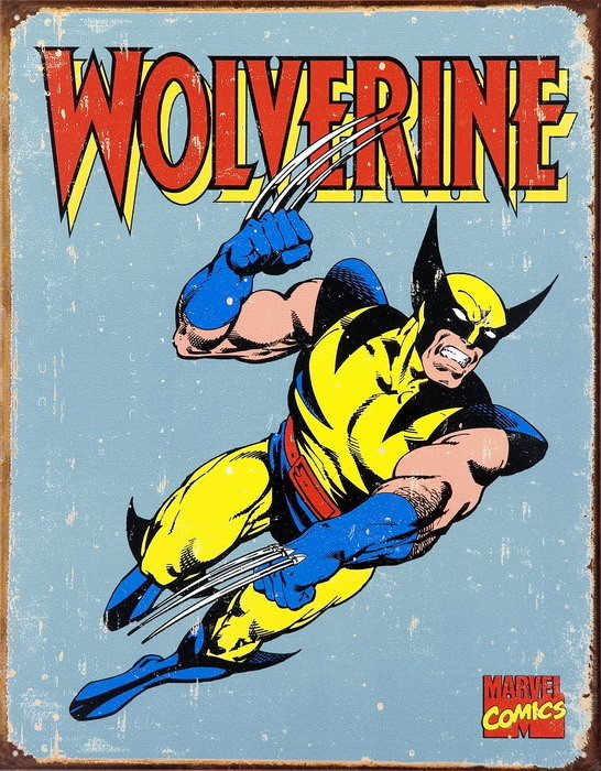 K/&H Wolverine Retro Metal Tin Sign Poster Wall Display 12X8-Inch
