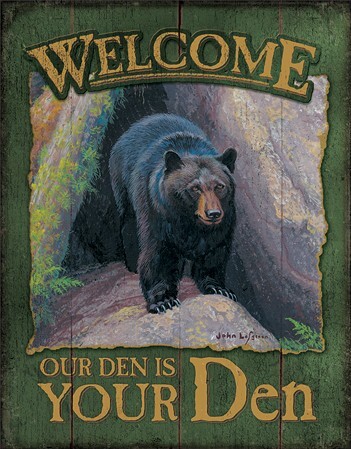 Metal sign Welcome to Your Den