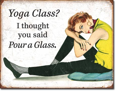 Metal sign Yoga Class