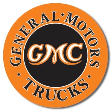 Metallikyltti GMC Trucks Round