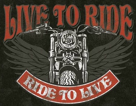 Metallikyltti Live to Ride - Bike