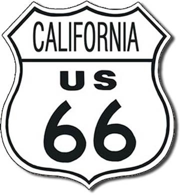 Metallikyltti ROUTE 66 - california