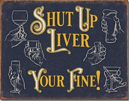 Metallikyltti Shut Up Liver