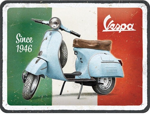 Metallikyltti Vespa - 1946