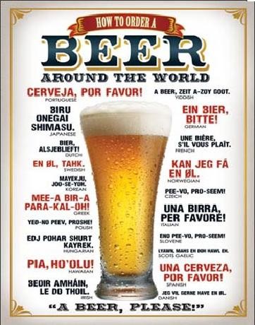 Metalllilaatta BEER - How to Order a Beer