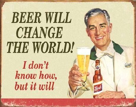 Metalllilaatta EPHEMERA - BEER - Change World