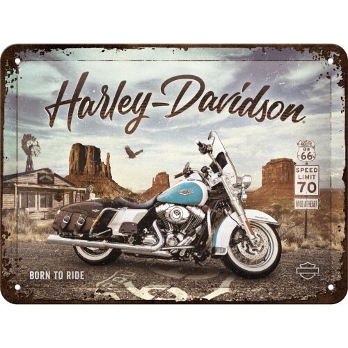 Metalni znak Harley Davidson - Born to Ride