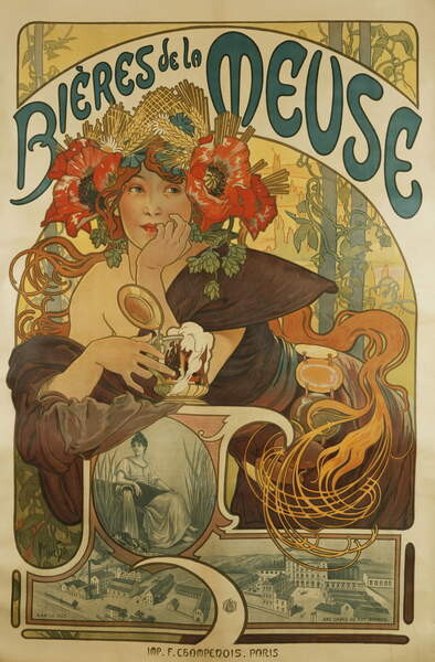 Sticker Meuse Beer; Bieres de La Meuse, 1897