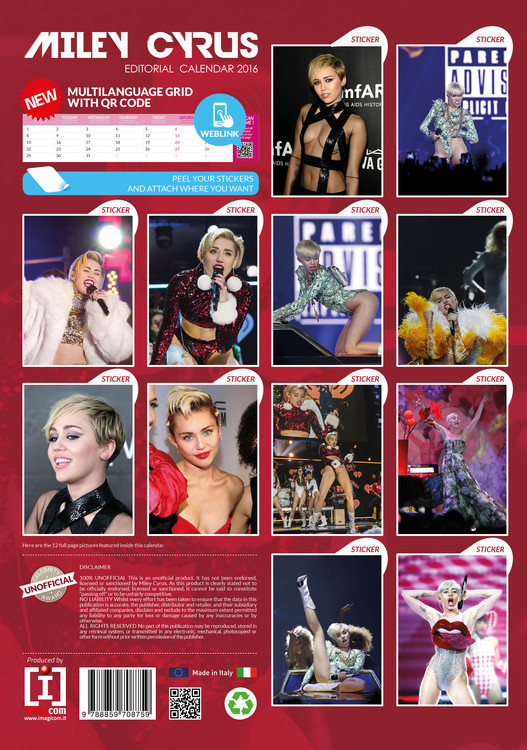 Calendar 2021 Miley Cyrus