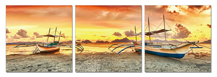 Abandoned boats Mounted Art Print