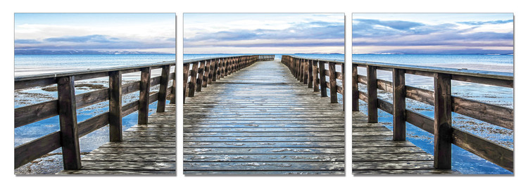 Abandoned pier Mounted Art Print