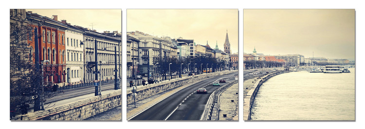 Bridge over the river Mounted Art Print